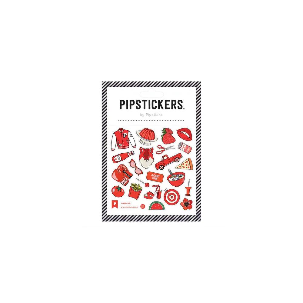 Pipsticks, Stickers, Art & School, 4"x4", Cherry Red, 768017